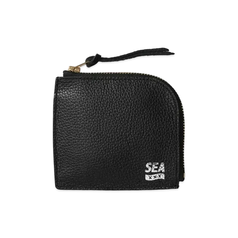 WIND AND SEA x GOD SELECTION XXX Leather Coin Case "Black"