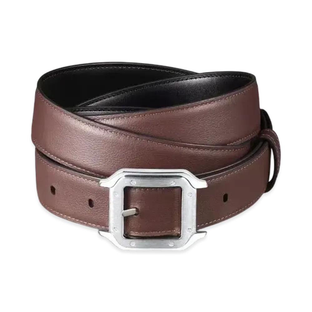 Cartier Belt, Santos de Cartier "Black/Brown/Palladium"