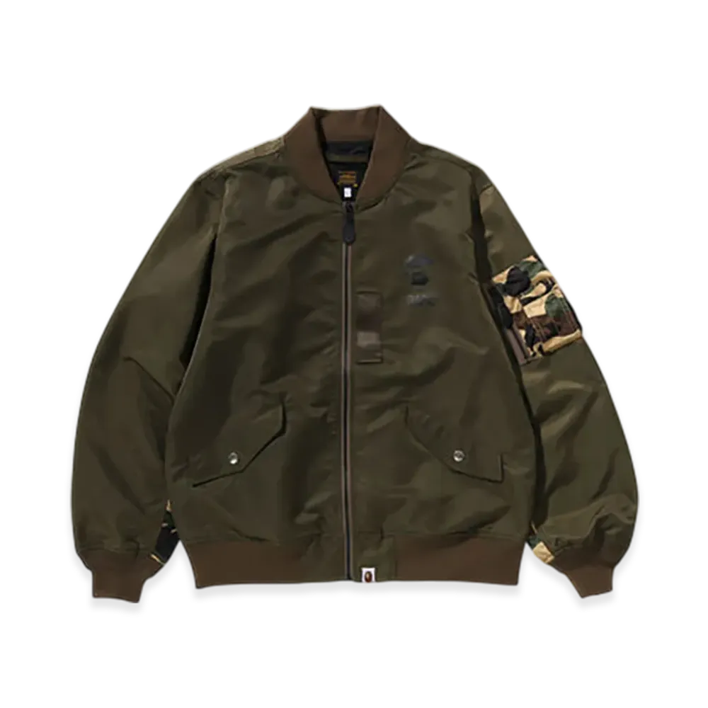 A BATHING APE 1St Camo Bomber Jacket "Olivedrab"