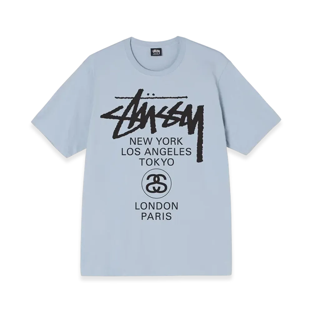 Stussy World Tour Tee 2021 "Steel"