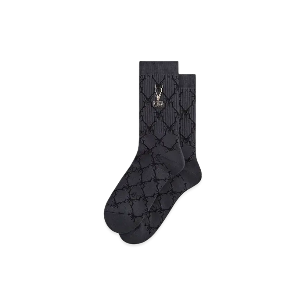 Kith x South2 West8 for Columbia Monogram Jacquard Crew Socks "Black"