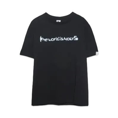 THE WORLD IS YOURS Techno Logo T-shirt "BLACK"