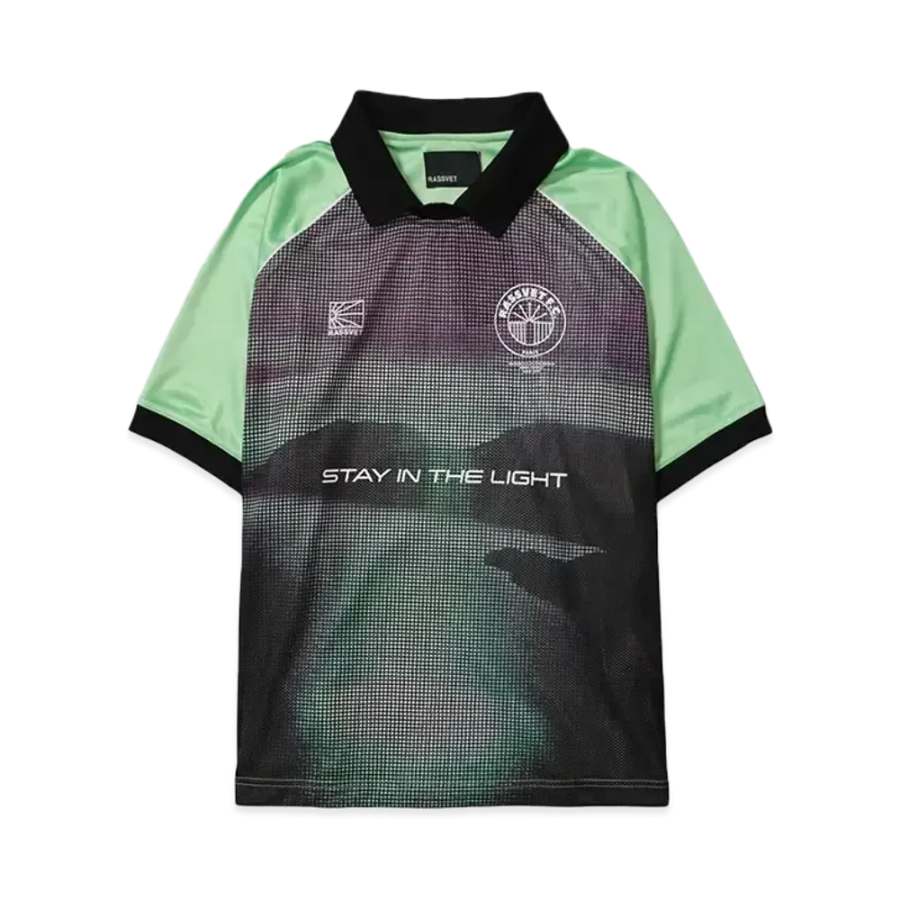RASSVET MEN RASSVET F.C FOOTBALL JERSEY WOVEN "LIME GREEN"