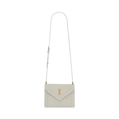 SAINT LAURENT Gaby Mini Satchel In Quilted Lambskin "Vintage White"