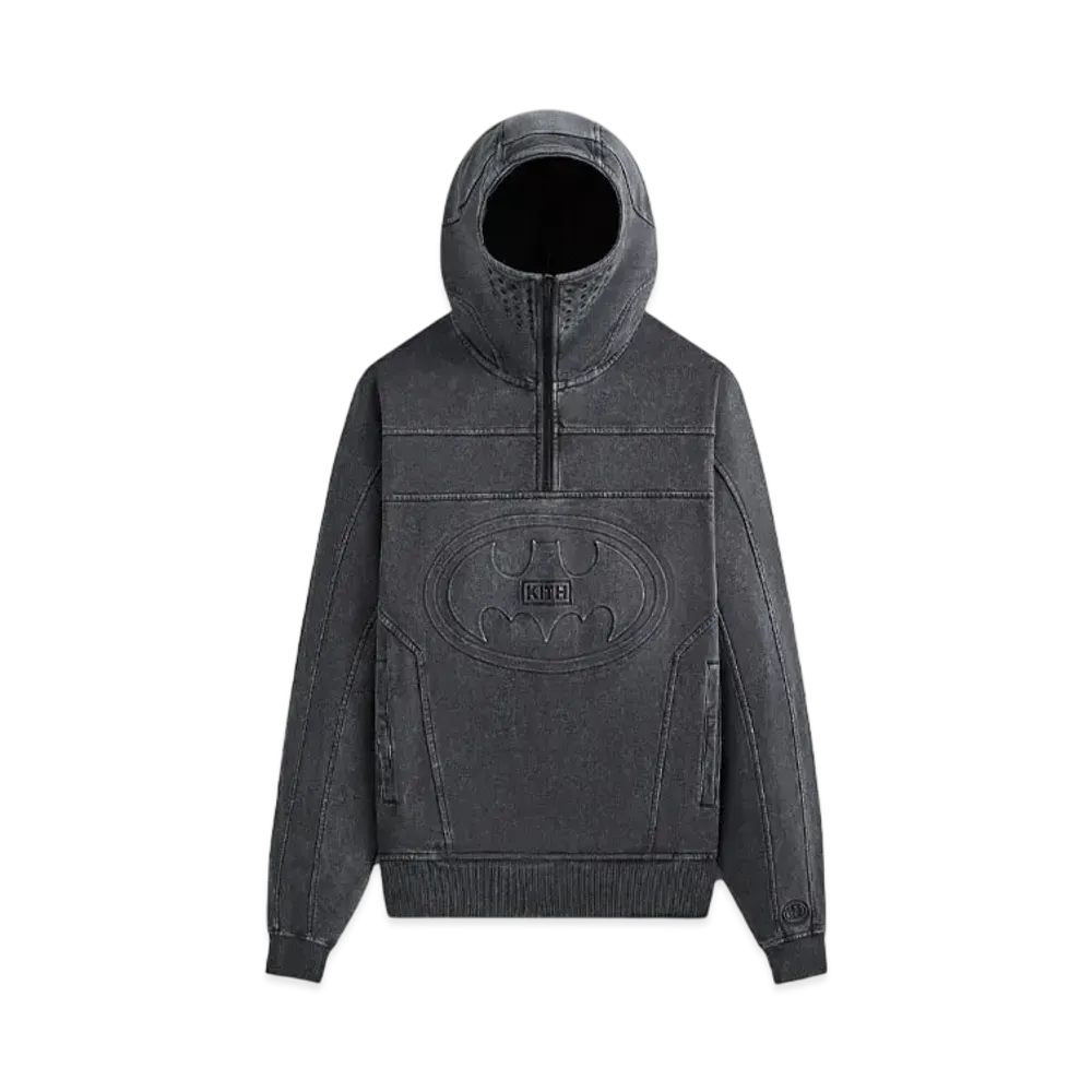 Kith x Batman Quarter Zip Moto Hoodie "Black"