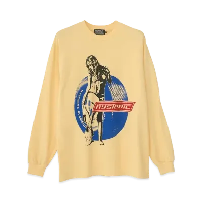 HYSTERIC GLAMOUR Hysteric Motor Girl T-Shirt "Yellow"