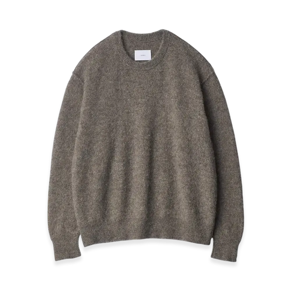 ssstein Wool/Alpaca Knit Crew Neck LS "Greige"
