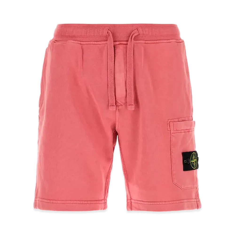 Stone Island Dark Cotton Bermuda Shorts "Bordeaux/Pink"