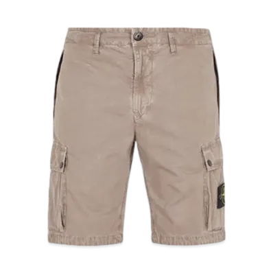 Stone Island L11WA Old Treatment Slim Fit Cargo Bermuda Shorts - 24SS "Dove Grey"