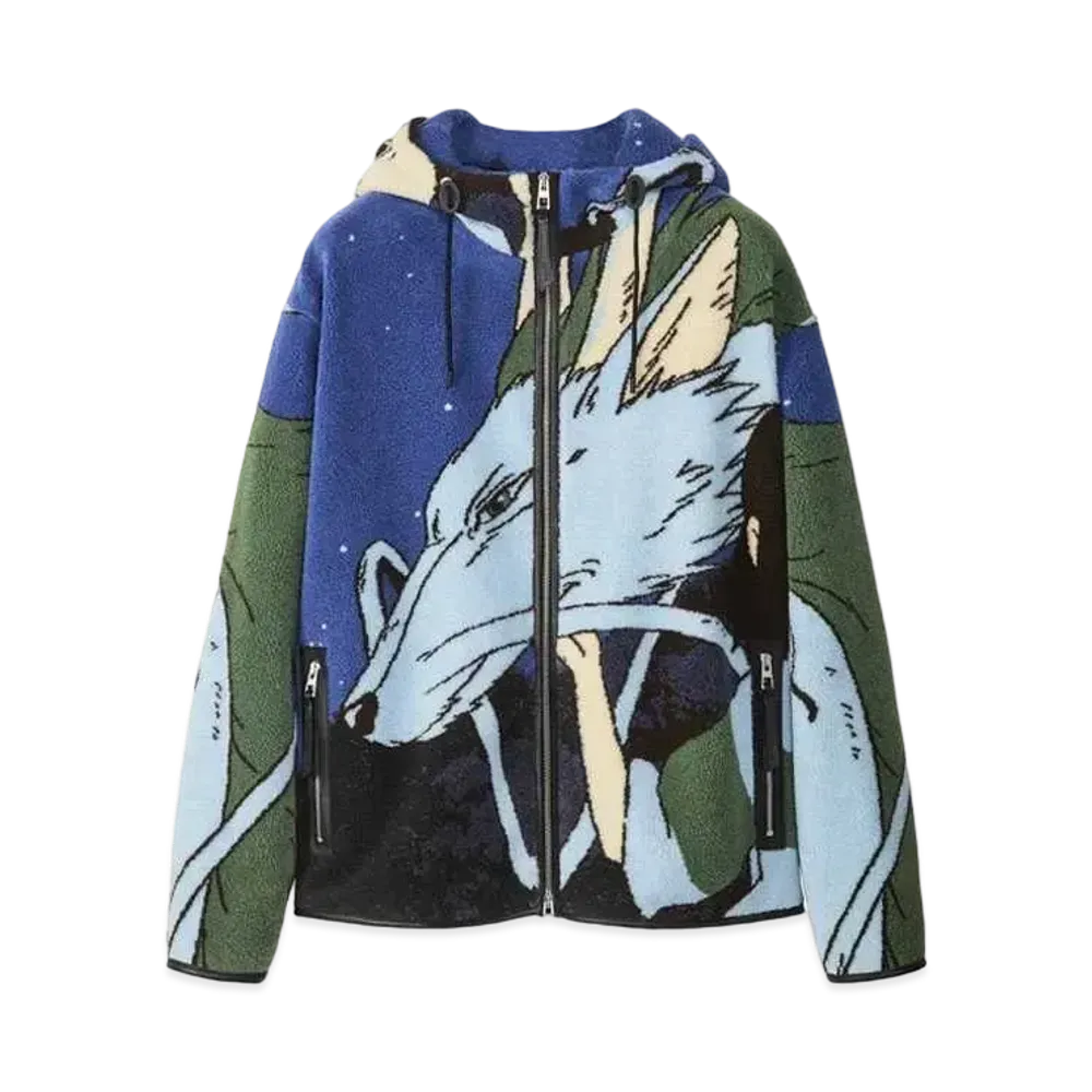 LOEWE x Spirited Away Haku Jacket In Jacquard Fleece "Multicolor"