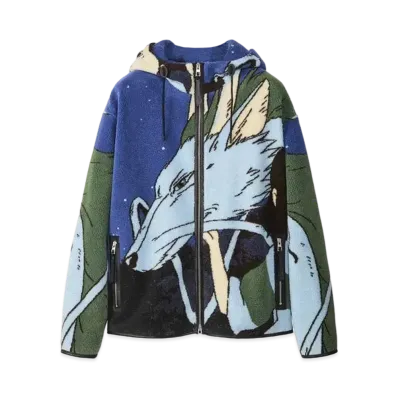 LOEWE x Spirited Away Haku Jacket In Jacquard Fleece "Multicolor"