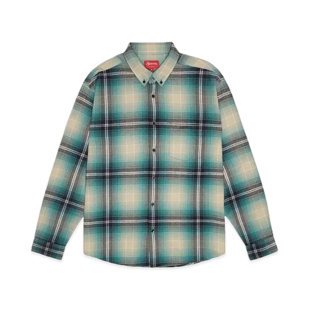 Supreme Shadow Plaid Flannel Shirt "Blue"
