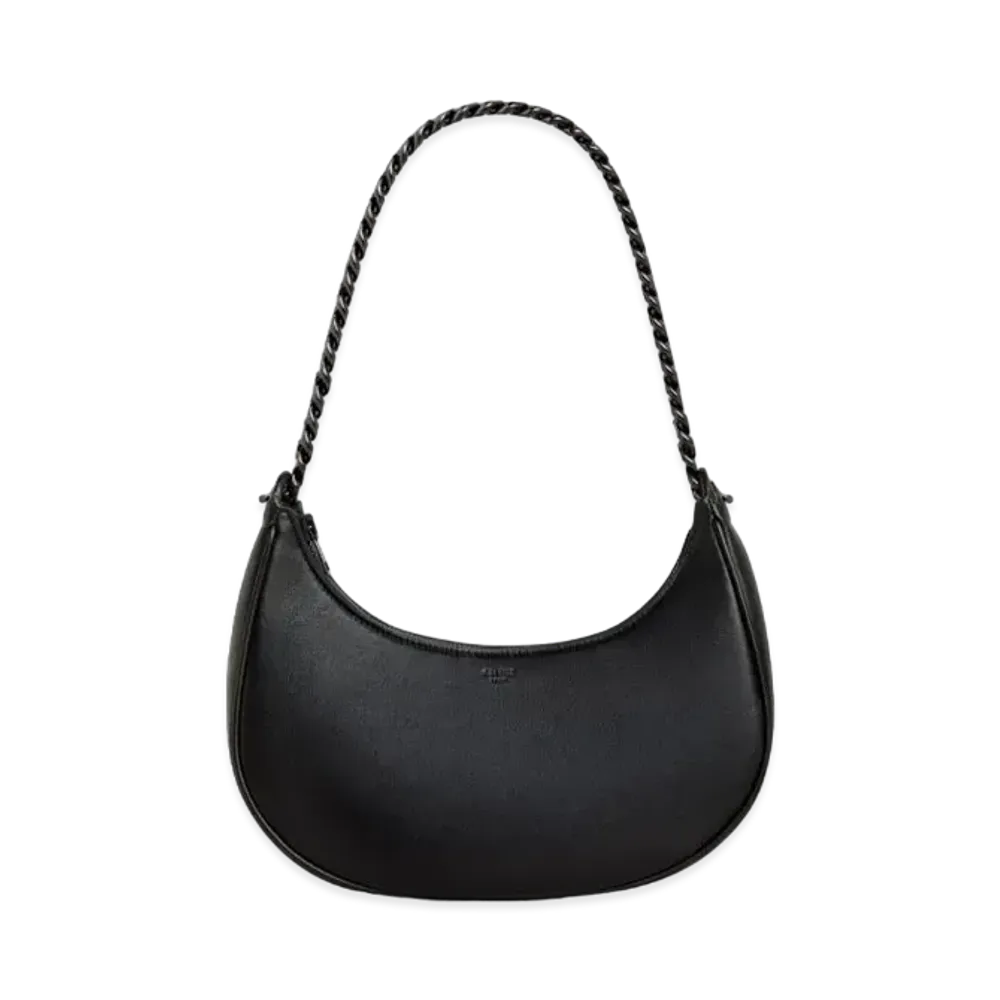 CELINE Medium Ava Chain In Smooth Calfskin "Black/Black"