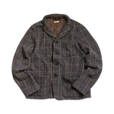 KAPITAL TWEED BACK HAIR COBY JACKET "Gray Pink"