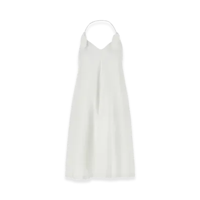 LOEWE Women's Stretch Crepe Flamenco Dress "White"