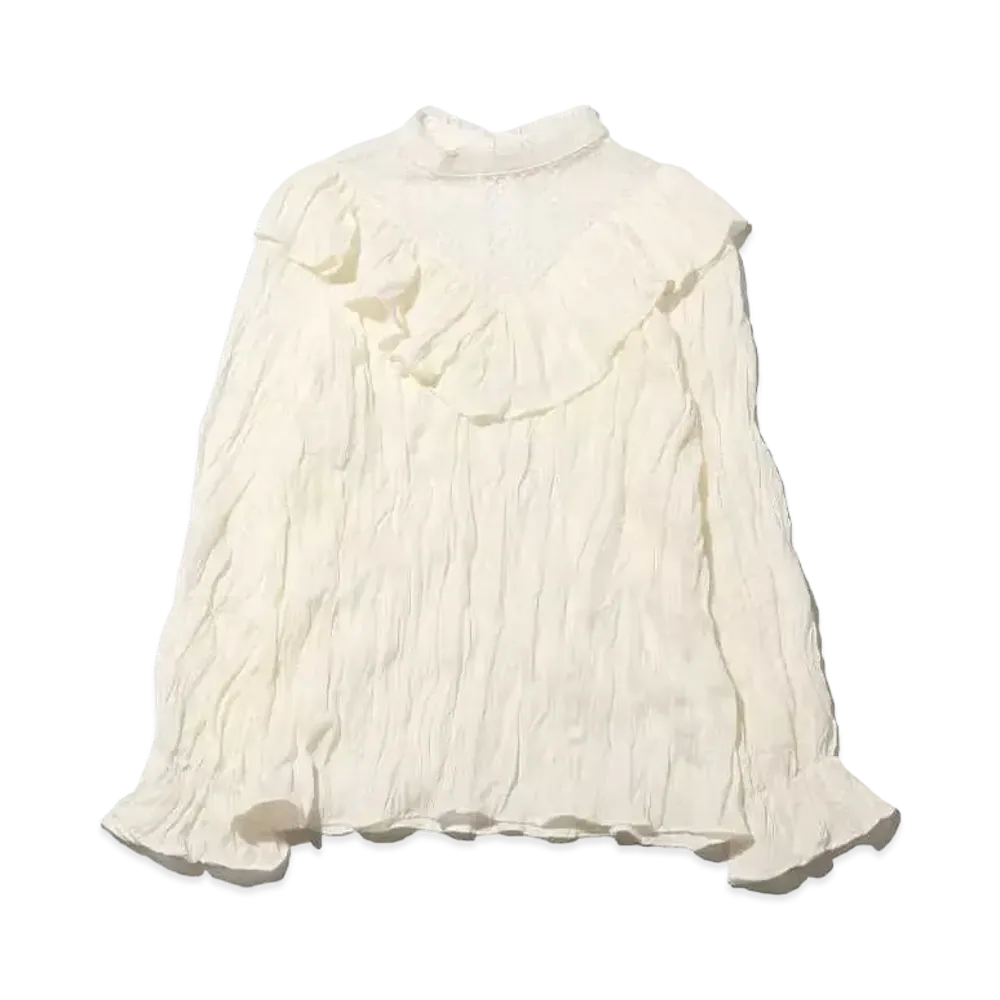 atmos pink Atmos Pink Neck Lace Blouse "White"