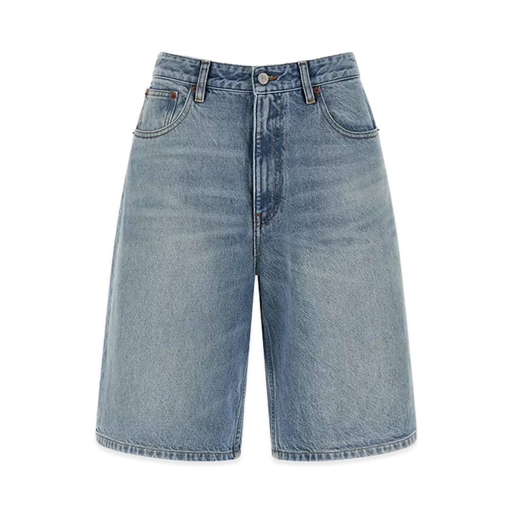 MM6 Maison Margiela Women's Carre Bermuda Shorts "Blue"