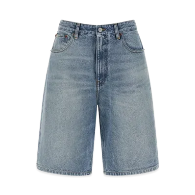 MM6 Maison Margiela Women's Carre Bermuda Shorts "Blue"