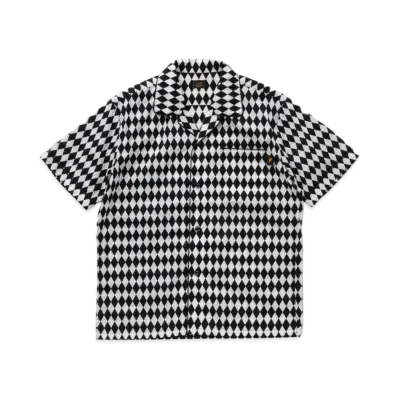 RATS Checkred Flag S/S Shirt "Black White"