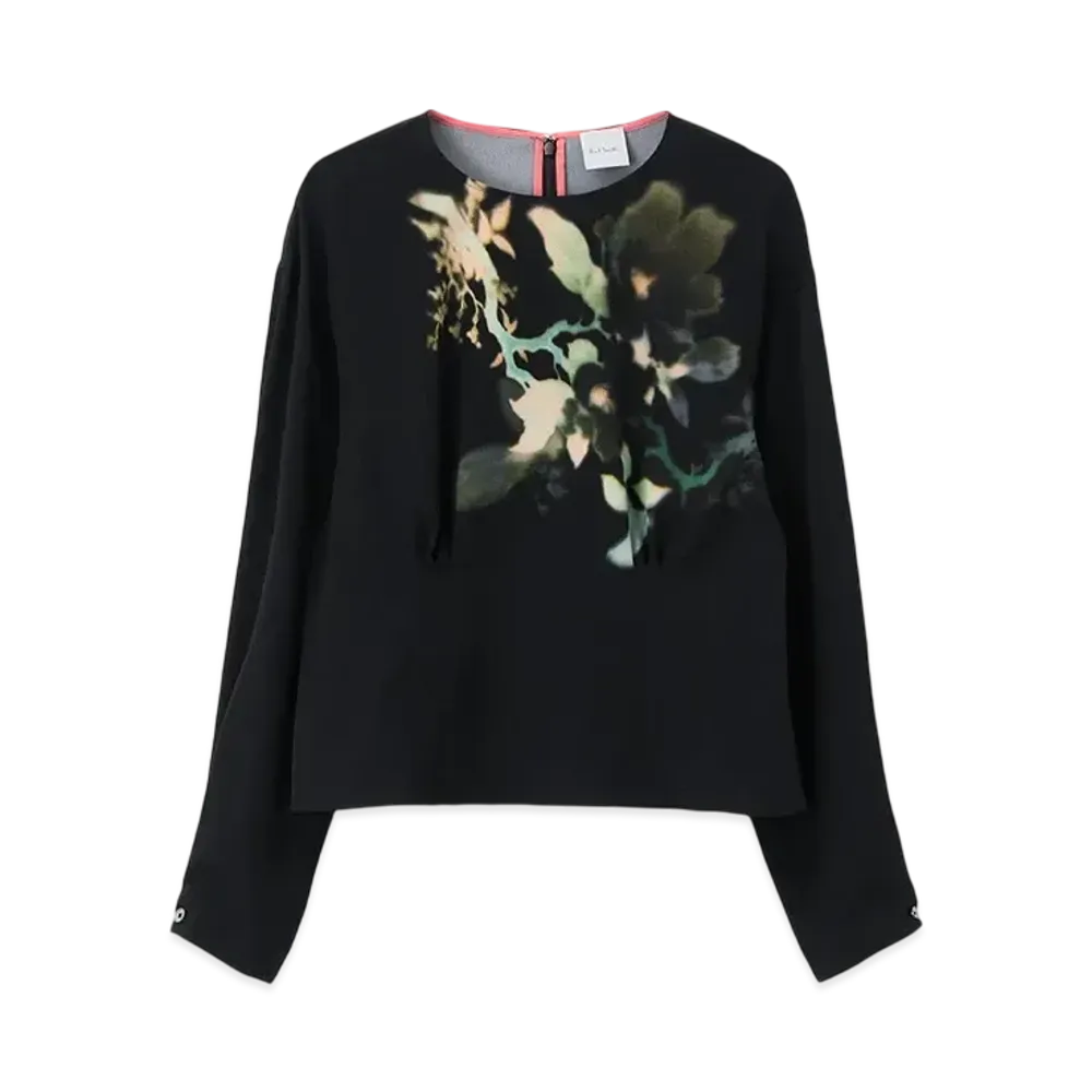 Paul Smith Women's Lens Blur Botanical Blouse "Black"