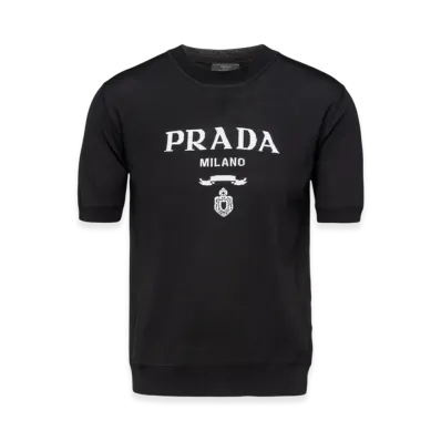 PRADA Superfine Wool Crewneck Sweater "Black"