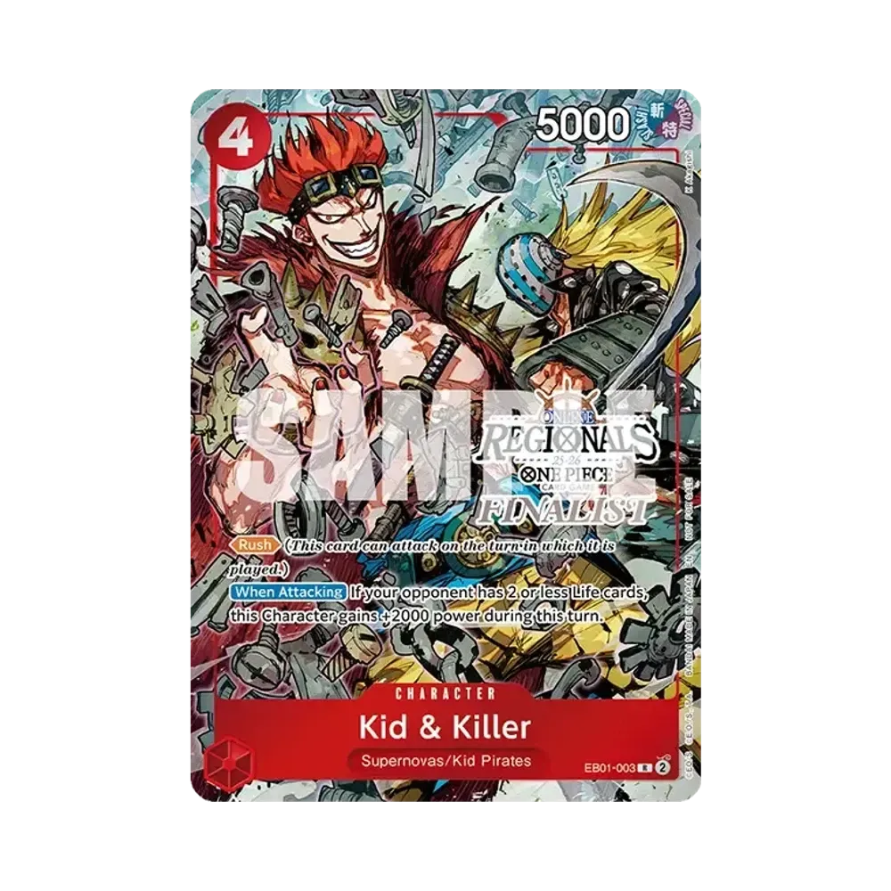 キッド&キラー R [EB01-003]【英語版】(プロモーションカード「オンライン地域 ファイナリストカードセット 2025 Vol.2」)
