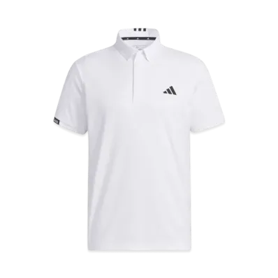 adidas Embossed Print Short Sleeve Button Down Shirt "White"