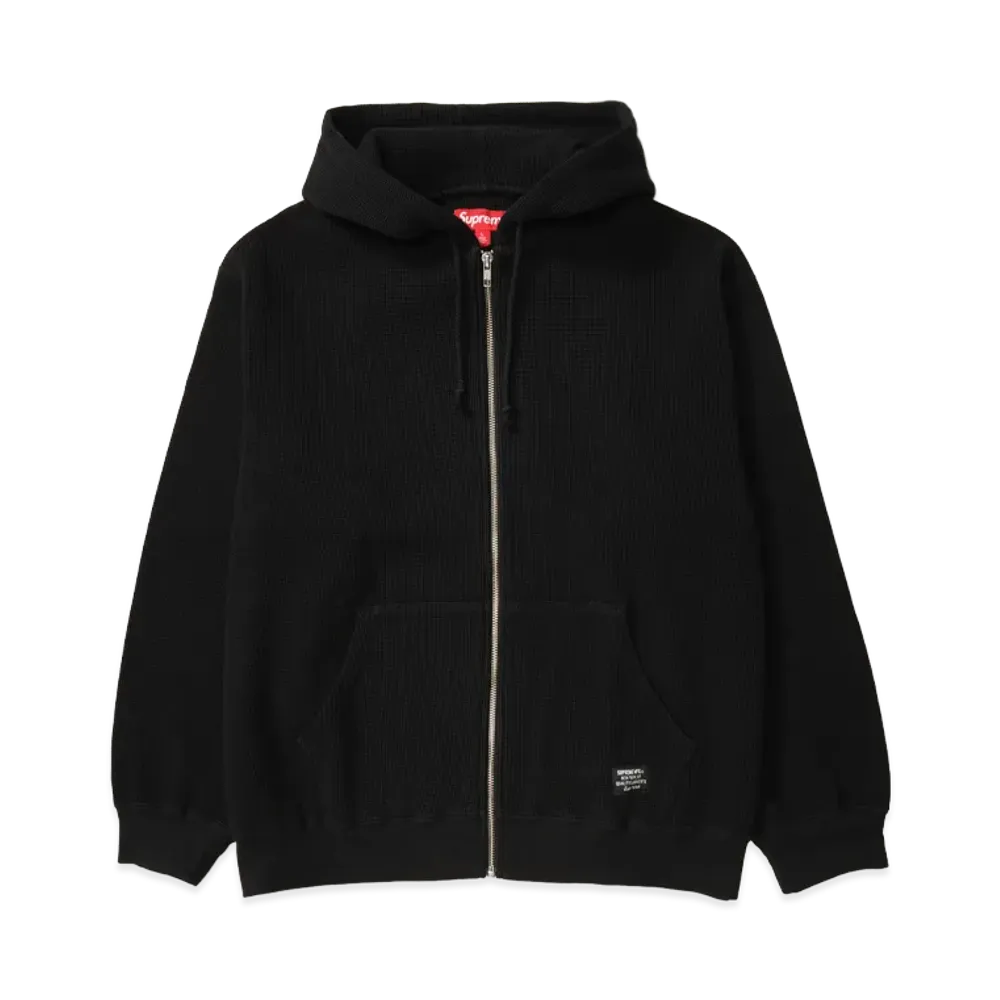 Supreme Hooded Zip Up Thermal "Black"