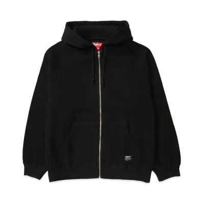 Supreme Hooded Zip Up Thermal "Black"