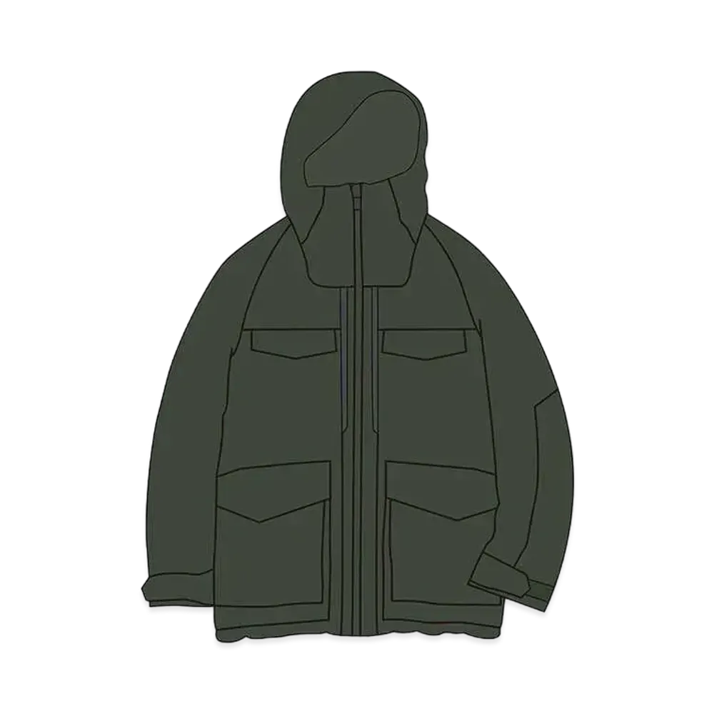 Uniqlo White Mountaineering Hybrid Down Oversize Parka "Dark Green"