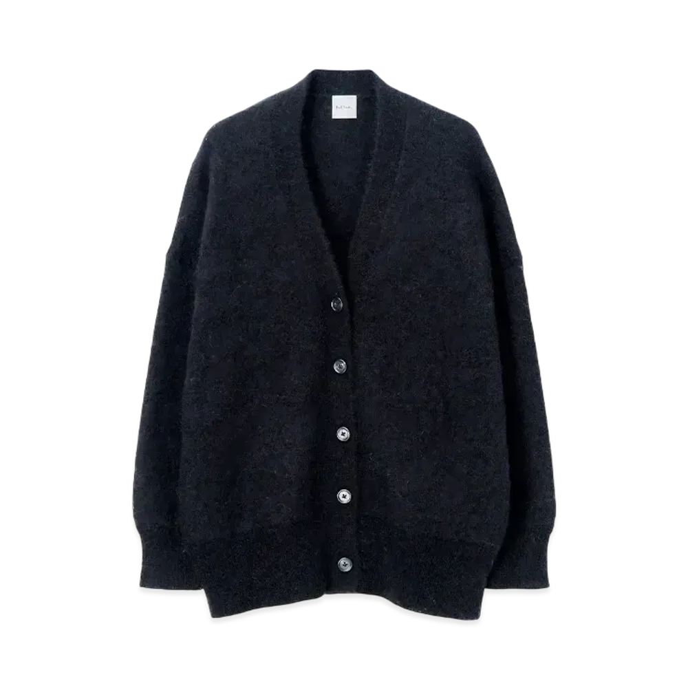 Paul Smith Women's Big Flower Mohair Cardigan "Black"
