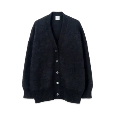 Paul Smith Women's Big Flower Mohair Cardigan "Black"