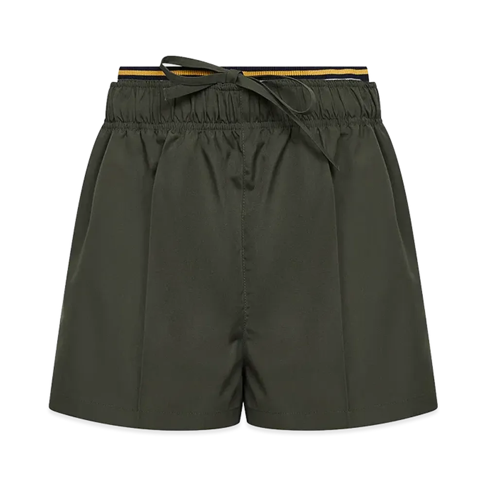 PRADA Women's Double Layer Elastic Shorts "Green"