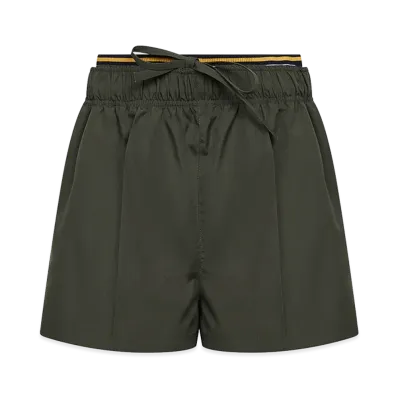 PRADA Women's Double Layer Elastic Shorts "Green"