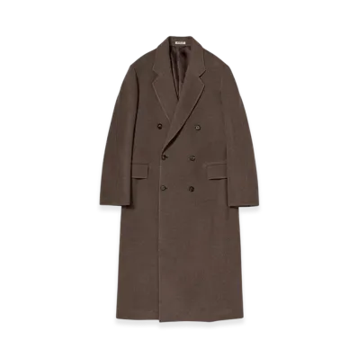 AURALEE Super Fine Wool Mosser Chesterfield Coat "Top Brown"