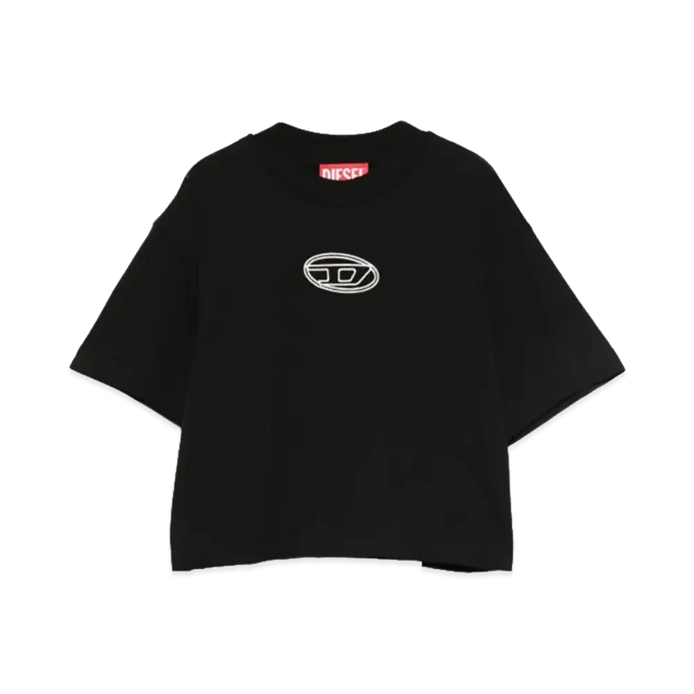 Diesel Women's Cotton T-Shirt With Logo "Black"
