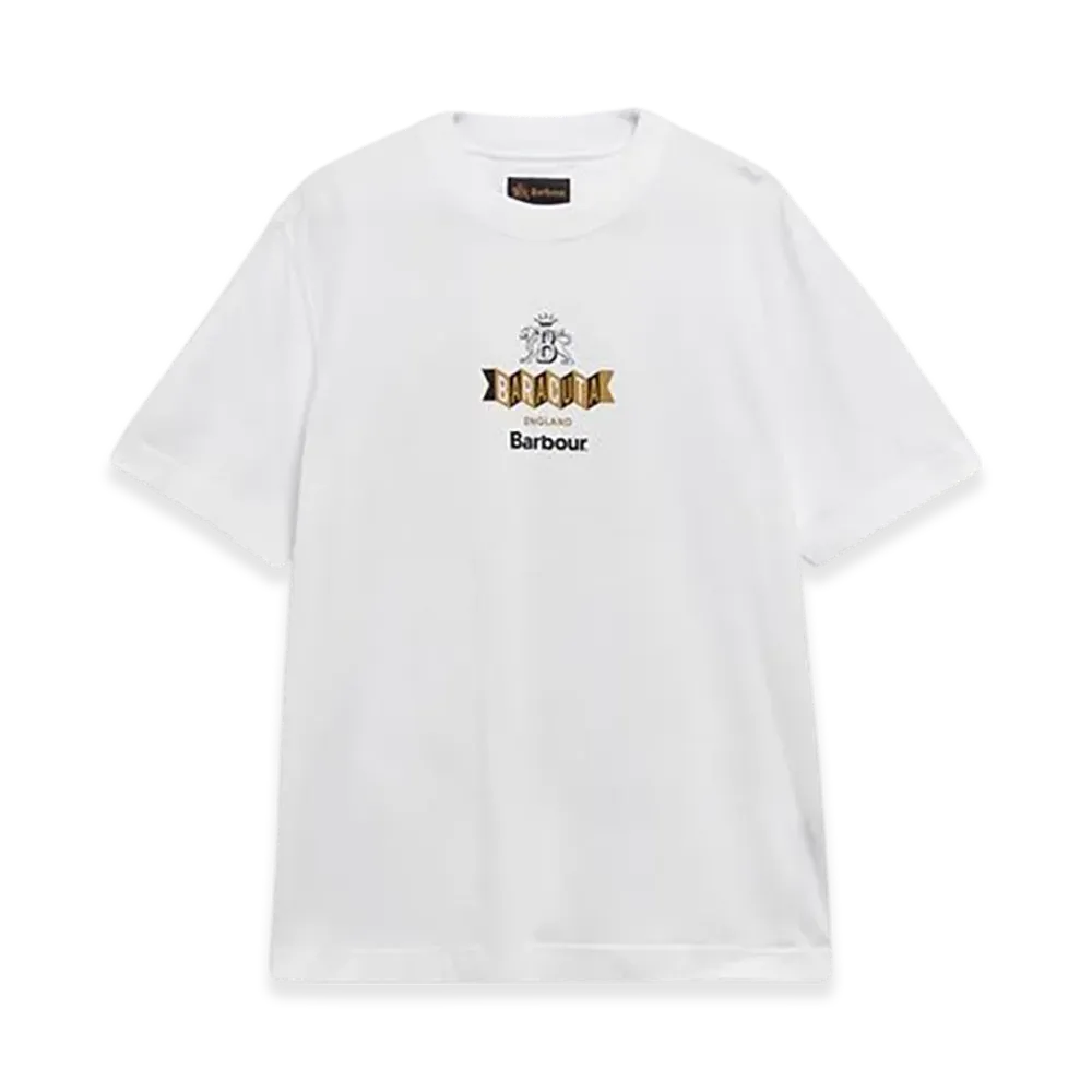 Barbour x BARACUTA Vinyl Logo T-shirt (Oversized Fit) "White"