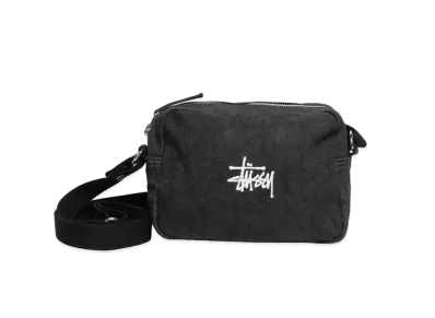 Stussy Canvas Side Pouch "Washed Black"