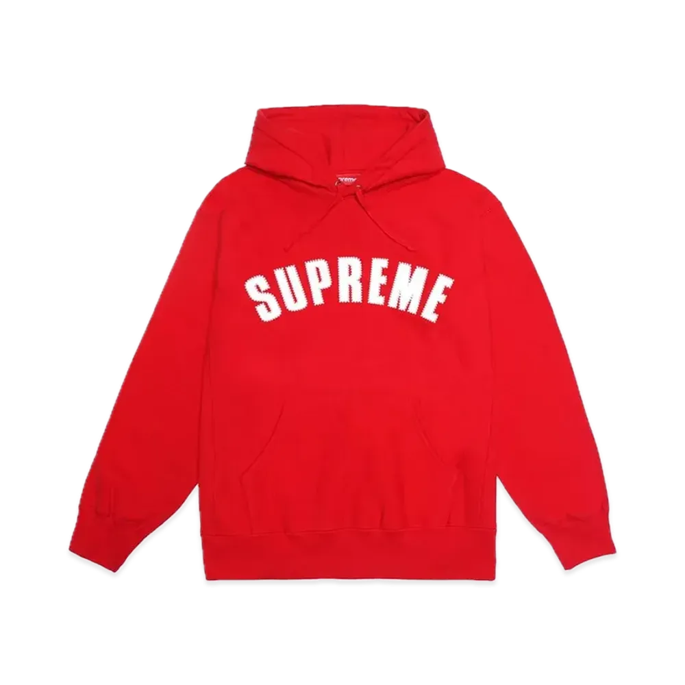 Supreme Pearl Logo Hooded Sweatshirt "Red"