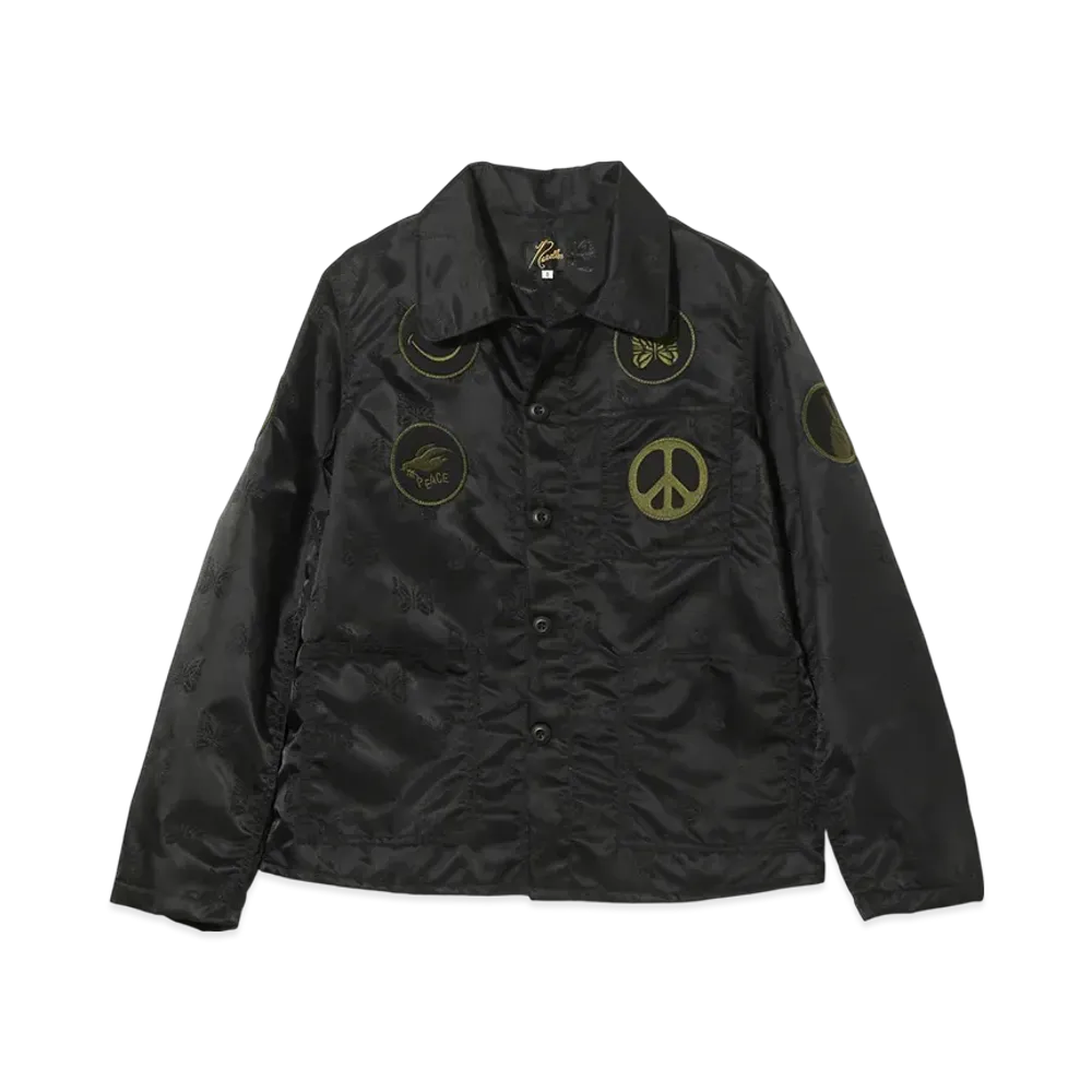 NEEDLES D.N. Coverall - Papillon Jacquard Sateen "Black"