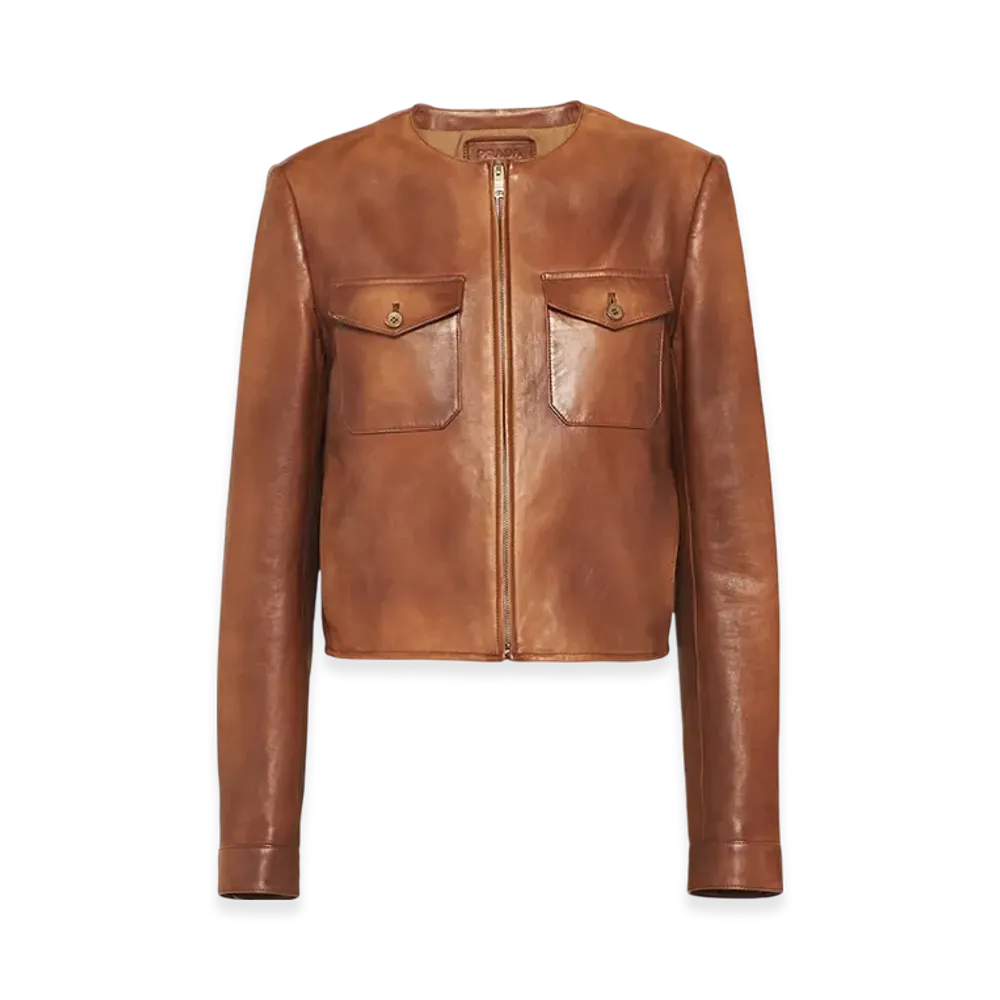 PRADA Women's Nappa Leather Jacket "Palisander"