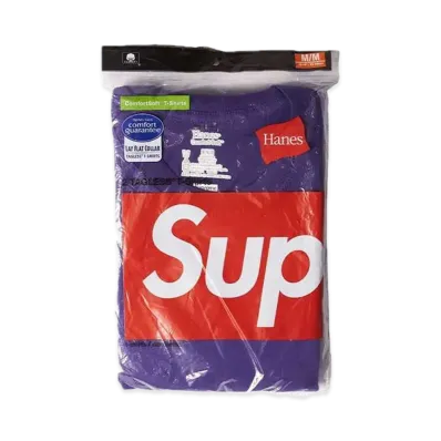 Supreme x Hanes Tagless Tees (2 Pack) 21SS "Purple" (21SS)