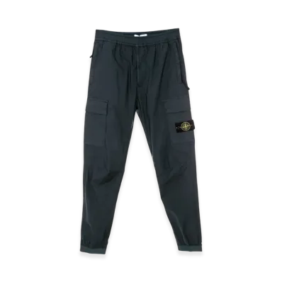 Stone Island 31303 Stretch Cotton Tela Paracadute Cargo Pants - 22SS "Avio Blue"