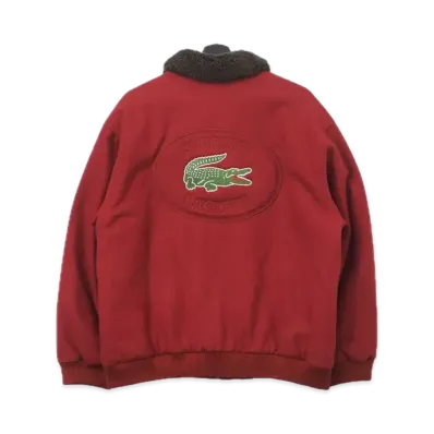 Supreme x LACOSTE Wool Bomber Jacket "Red"