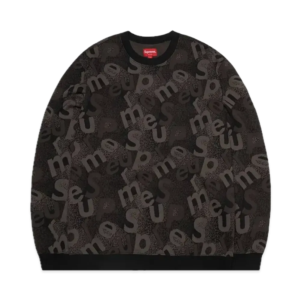 Supreme Scatter Text Crewneck "Black"