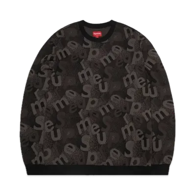 Supreme Scatter Text Crewneck "Black"