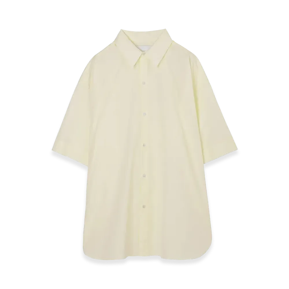 STUDIO NICHOLSON Short Sleeve Shirt Sorono "Parchment"