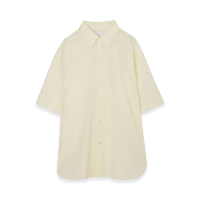 STUDIO NICHOLSON Short Sleeve Shirt Sorono "Parchment"