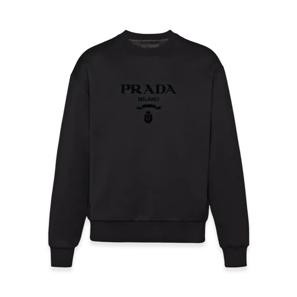 PRADA Technical Cotton Sweatshirt "Black"