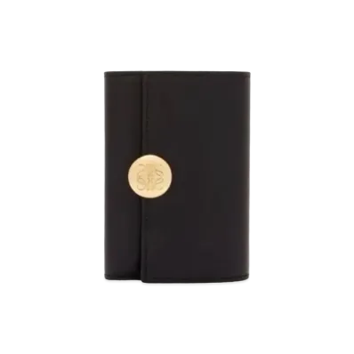 LOEWE Puble Birthical Wallet Small Shinina Pakaf "Black"